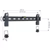 Suporte de parede Techly 23-55 fixo fino para LED TV LCD preto ICA-PLB 139M