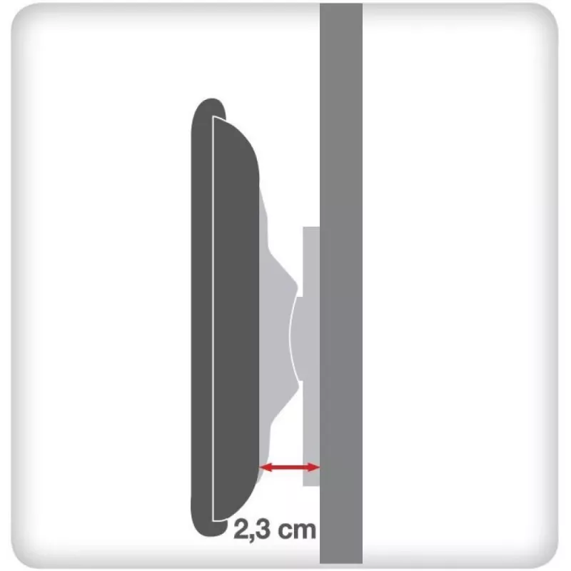 Suporte de parede Techly 23-55 fixo fino para LED TV LCD preto ICA-PLB 139M