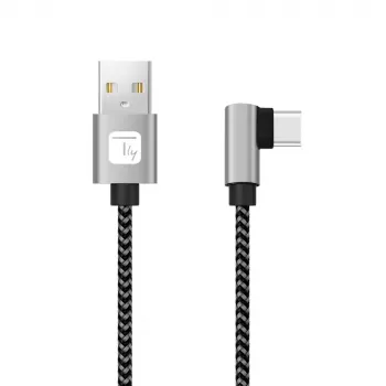 Cabo USB Techly ICOC MU2AC9-005-AL USB 2.0 0,5 m USB A USB C preto, cinzento