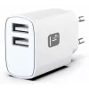 Techly IPW-USB-12W2A Carregador para dispositivos móveis Auscultadores, Altifalante portátil, Powerbank, Smartphone, Tablet Branco AC Interior