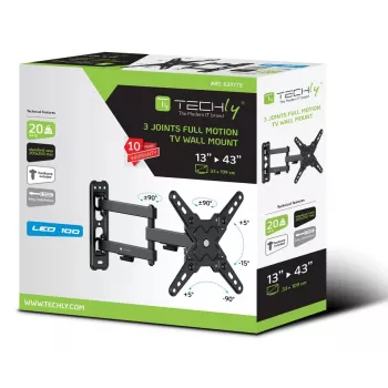 Techly ICA-LCD 423 Suporte de parede/base para TV 106,7 cm (42 polegadas) Preto
