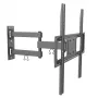 Techly Suporte de parede para TV LED-LCD 32-55 polegadas Full-Motion, 400 x 400 mm, -15 - 10°, 10 - 90°, 180°, Aço, Preto