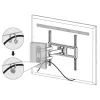 Techly Suporte de parede para TV LED-LCD 32-55 polegadas Full-Motion, 400 x 400 mm, -15 - 10°, 10 - 90°, 180°, Aço, Preto