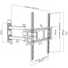 Techly Suporte de parede para TV LED-LCD 32-55 polegadas Full-Motion, 400 x 400 mm, -15 - 10°, 10 - 90°, 180°, Aço, Preto