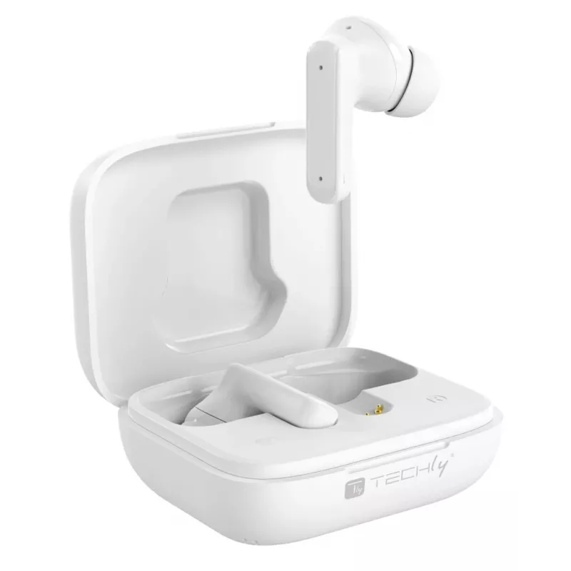 Techly ICC SB-BLT08W Auscultadores/Headset True Wireless Stereo (TWS) In-Ear Chamadas/Música Bluetooth Branco