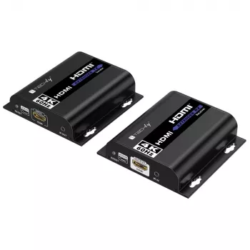 Techly IDATA EXTIP-483 Extensor AV Transmissor e recetor AV Preto