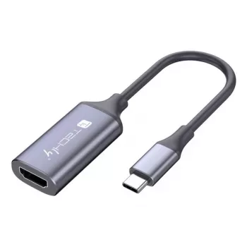 Techly I-USB-VIDEO-C4K Adaptador de cabo de vídeo HDMI Type-A (Standard) USB Type-C Prateado