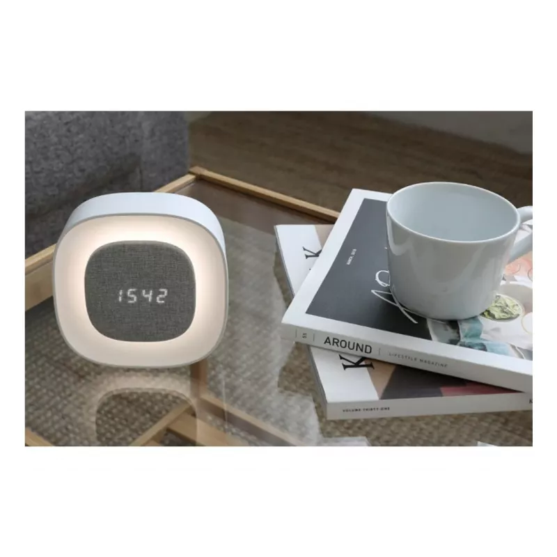 Techly IC-CLOCK-56WH Despertador digital Cinzento, Branco