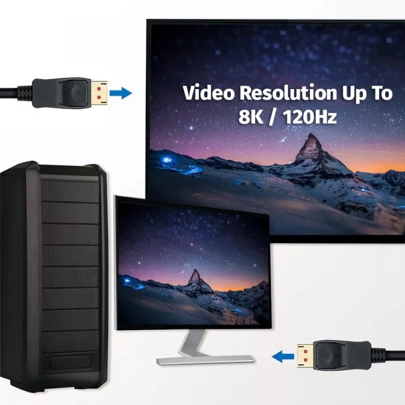 Techly ICOC DSP-A14-050NT Cabo DisplayPort 5 m Preto