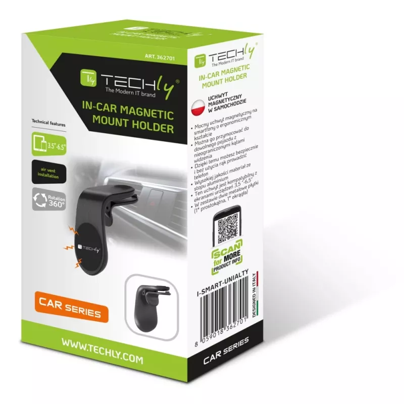 Techly I-SMART-UNIALTY Suporte passivo Telemóvel/Smartphone Preto