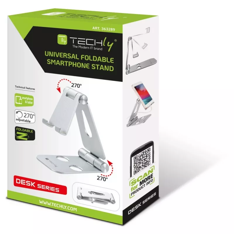 Techly I-SMART-STAND6 Suporte passivo Telemóvel/Smartphone Prateado
