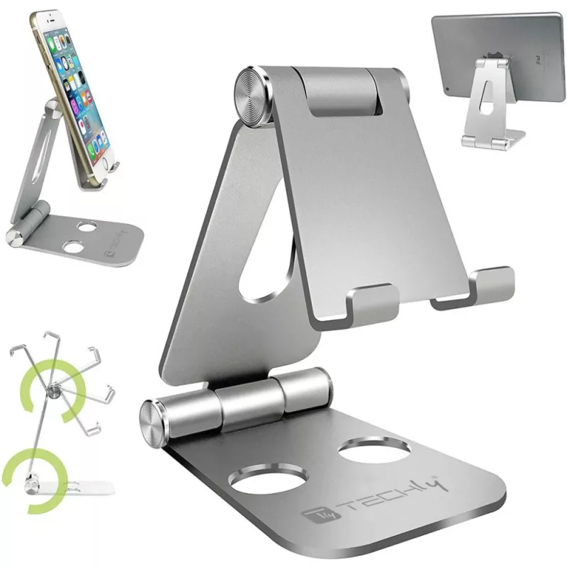 Techly I-SMART-STAND6 Suporte passivo Telemóvel/Smartphone Prateado