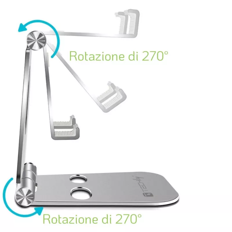 Techly I-SMART-STAND6 Suporte passivo Telemóvel/Smartphone Prateado
