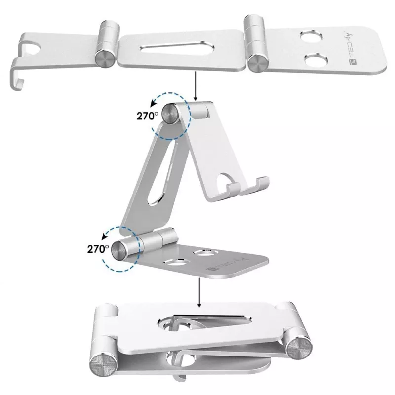 Techly I-SMART-STAND6 Suporte passivo Telemóvel/Smartphone Prateado