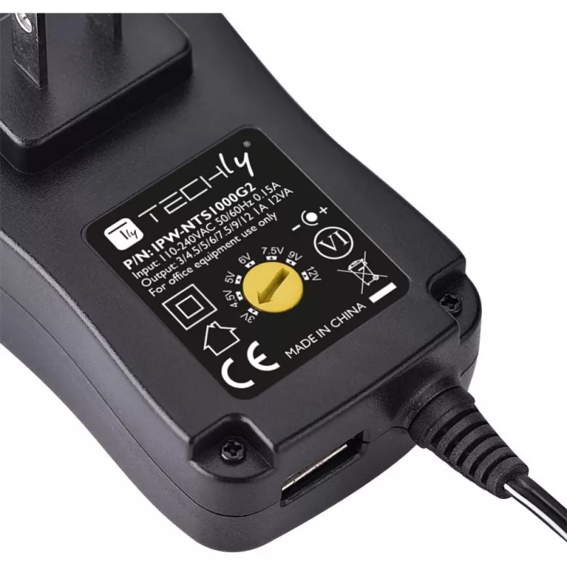Techly IPW-NTS1000G2 Fonte de alimentação/inversor Interior 12 W Preto