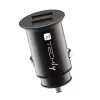 Techly Carregador de automóvel mini 2 portas USB-A Quick Charge 3.0 36W Preto Metal