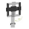 Techly Suporte de chão para televisores de 32 polegadas a 65 polegadas, 165,1 cm (65 polegadas), 400 x 200 mm, 600 x 400 mm, 90°, Alumínio, Preto, Prateado