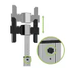 Techly Suporte de chão para televisores de 32 polegadas a 65 polegadas, 165,1 cm (65 polegadas), 400 x 200 mm, 600 x 400 mm, 90°, Alumínio, Preto, Prateado