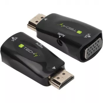 Techly IDATA HDMI-VGA2MABT2 Conversor de sinal de vídeo Conversor de vídeo passivo 1920 x 1080 píxeis