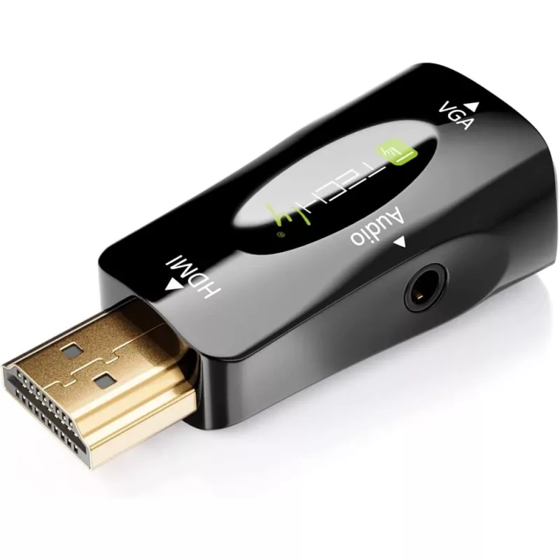 Techly IDATA HDMI-VGA2MABT2 Conversor de sinal de vídeo Conversor de vídeo passivo 1920 x 1080 píxeis