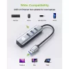 Techly IDATA USB-ETGIGA3AA Docking station/replicador de portas para portátil Com fios USB 3.2 Gen 1 (3.1 Gen 1) Type-A Preto, Prateado