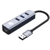 Techly IDATA USB-ETGIGA3AA Docking station/replicador de portas para portátil Com fios USB 3.2 Gen 1 (3.1 Gen 1) Type-A Preto, Prateado