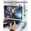 Techly IDATA USB-ETGIGA3CA Docking station/replicador de portas para portátil Com fios USB 3.2 Gen 1 (3.1 Gen 1) Type-A + Type-C Preto, Prateado