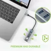 Techly IDATA USB-ETGIGA3CA Docking station/replicador de portas para portátil Com fios USB 3.2 Gen 1 (3.1 Gen 1) Type-A + Type-C Preto, Prateado