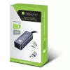 Techly IDATA USB-ETGIGA-CA Docking station/replicador de portas para portátil Com fios USB 3.2 Gen 1 (3.1 Gen 1) Type-C Preto, Prateado