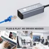 Techly IDATA USB-ETGIGA-CA Docking station/replicador de portas para portátil Com fios USB 3.2 Gen 1 (3.1 Gen 1) Type-C Preto, Prateado