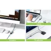 Techly IDATA USB-ETGIGA-CA Docking station/replicador de portas para portátil Com fios USB 3.2 Gen 1 (3.1 Gen 1) Type-C Preto, Prateado