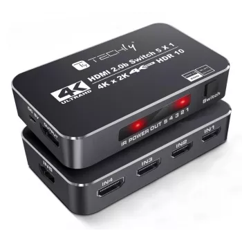 Techly IDATA HDMI2-4K5160B Comutador de vídeo HDMI