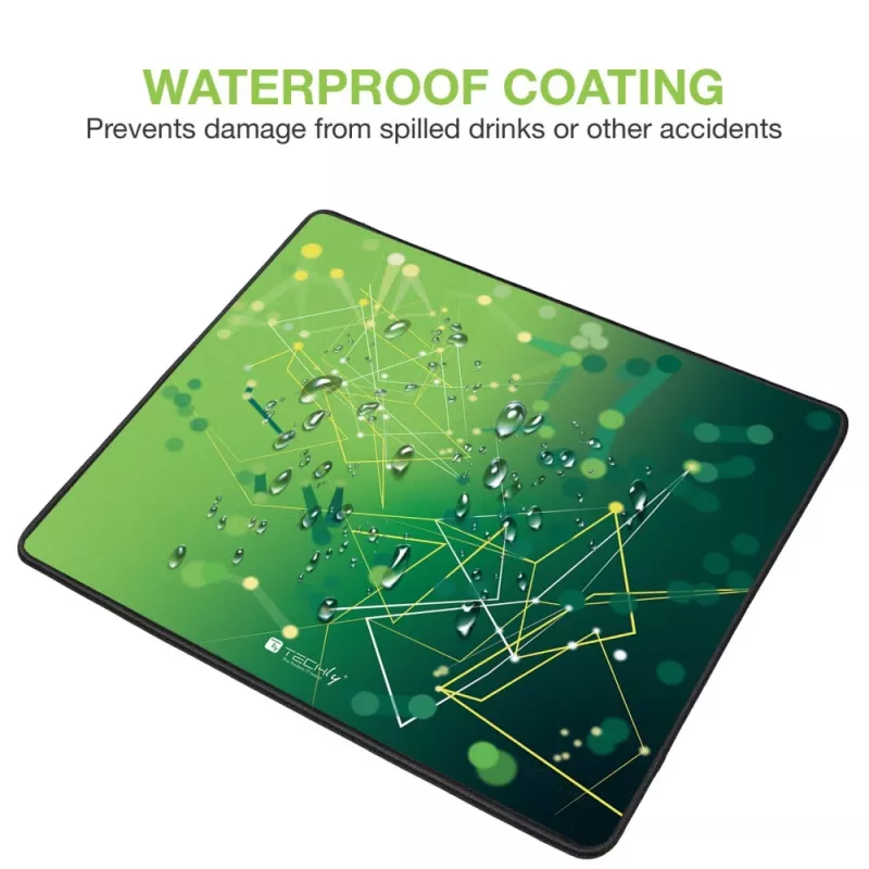 Techly ICA-MP GLASS1 Tapete de rato Tapete de rato Gaming Verde