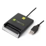 Techly I-CARD CAM-USB2TY2 Leitor de cartões inteligentes Interior USB USB Type-A Preto