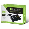 Techly I-CARD CAM-USB2TY2 Leitor de cartões inteligentes Interior USB USB Type-A Preto