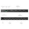 Techly IDATA HDMI-MX44 Comutador matriz AV Comutador matriz AV 4 W