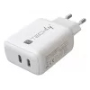 Techly IPW-USB-2C35W Carregador para dispositivos móveis Portátil, Smartphone, Tablet Branco AC Interior Carregamento rápido