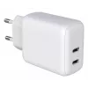 Techly IPW-USB-2C35W Carregador para dispositivos móveis Portátil, Smartphone, Tablet Branco AC Interior Carregamento rápido