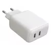 Techly IPW-USB-2C35W Carregador para dispositivos móveis Portátil, Smartphone, Tablet Branco AC Interior Carregamento rápido