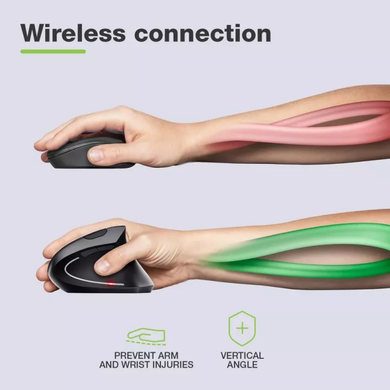 Techly IM 1200-VM-B Rato Médico Destro RF Wireless Ótico 1600 DPI