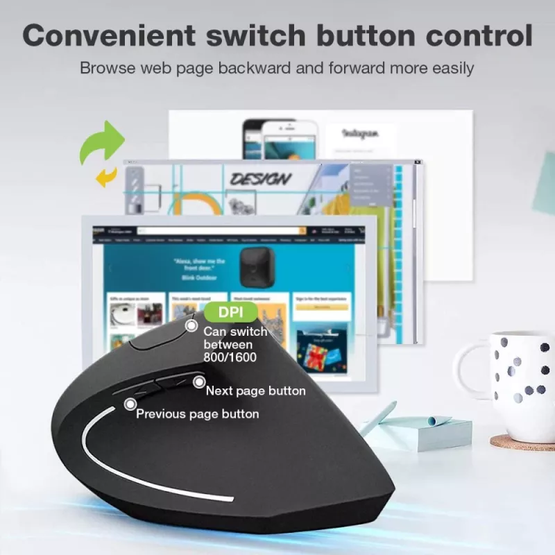 Techly IM 1200-VM-B Rato Médico Destro RF Wireless Ótico 1600 DPI