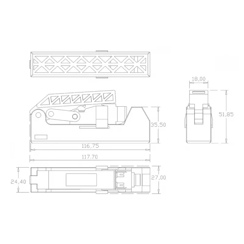 Techly IWP-KIT-C6U90 Módulo keystone