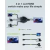 Techly IDATA HDMI-3F8K Comutador de vídeo