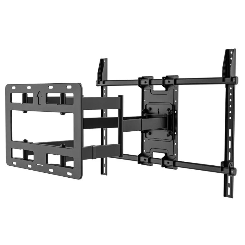 Techly Suporte de parede para TV LED-LCD 55-100 polegadas Full-Motion, 300 x 300 mm, 900 x 600 mm, 0 - 7°, 120°, Aço, Preto