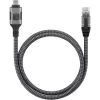 Techly ICOC-U3C-RJ45-050 Cabo adaptador de USB 3.2 Type-C para Gigabit Ethernet, 5 m, preto/prateado