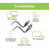 Techly ICOC-U3C-RJ45-050 Cabo adaptador de USB 3.2 Type-C para Gigabit Ethernet, 5 m, preto/prateado