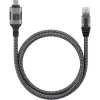 Techly ICOC-U3C-RJ45-075 Cabo adaptador de USB 3.2 Type-C para Gigabit Ethernet, 7,5 m, preto/prateado