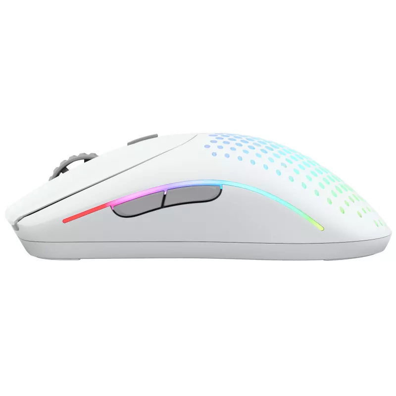 Glorious Gaming Glorious Model O Wireless 2 – branco mate, destro, laser, RF sem fios + USB Type-C, 26000 DPI, 1 ms, branco