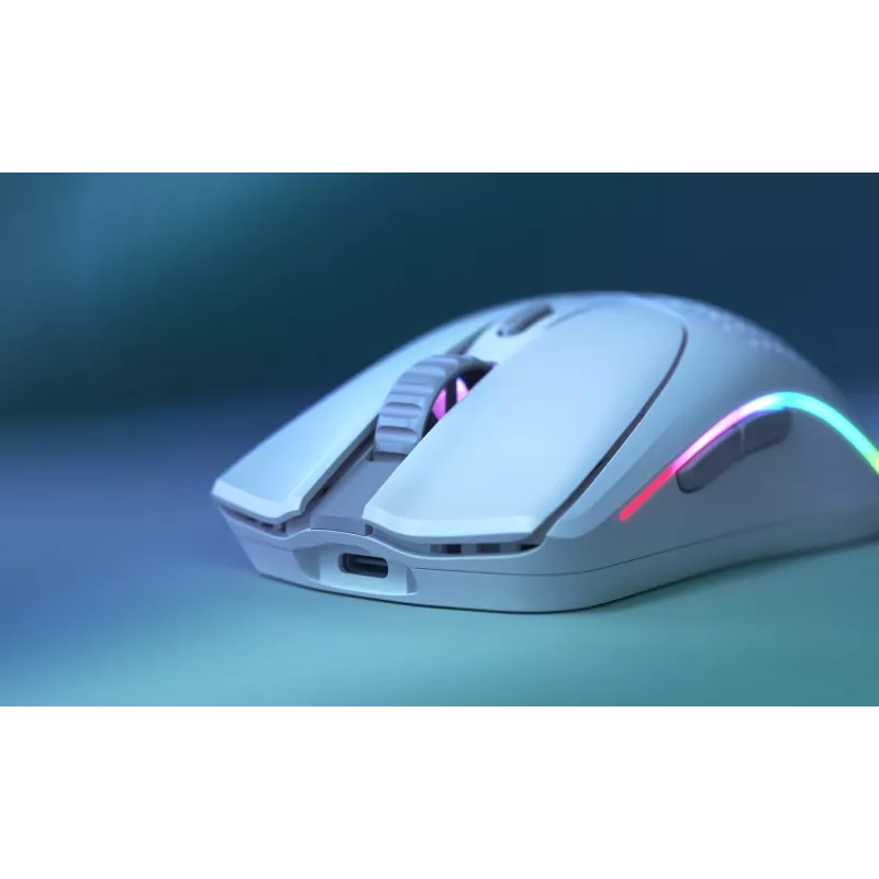 Glorious Gaming Glorious Model O Wireless 2 – branco mate, destro, laser, RF sem fios + USB Type-C, 26000 DPI, 1 ms, branco