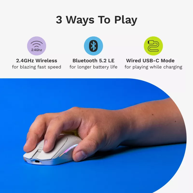Glorious Gaming Glorious Model O 2 Mini Wireless - branco mate